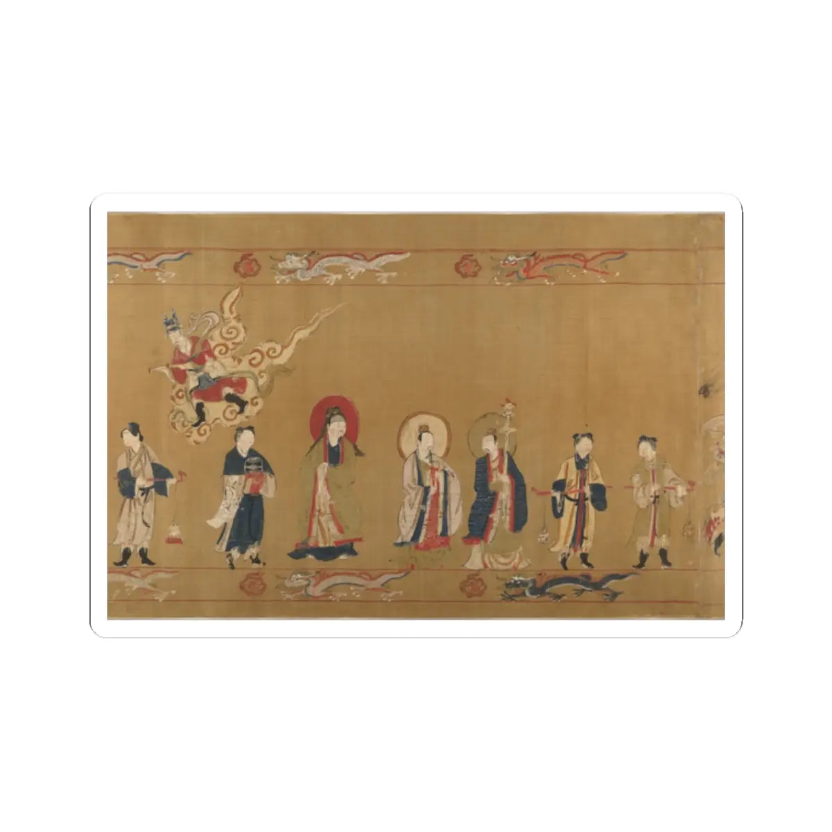 Unidentified artist - Canonization scroll of Li Zhong - colophon dated 1641 v13 - STICKER Vinyl Kiss-Cut Decal