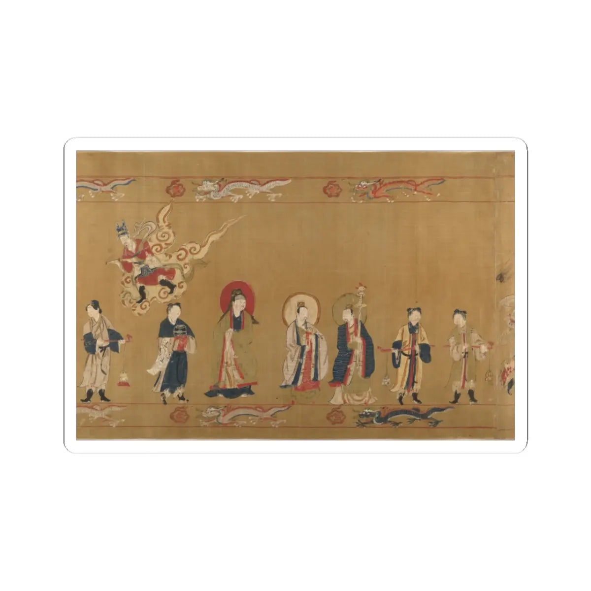 Unidentified artist - Canonization scroll of Li Zhong - colophon dated 1641 v13 - STICKER Vinyl Kiss-Cut Decal