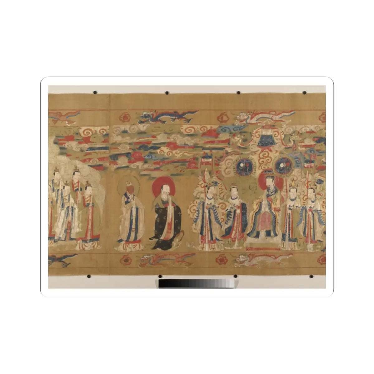 Unidentified artist - Canonization scroll of Li Zhong - colophon dated 1641 v5 - STICKER Vinyl Kiss-Cut Decal
