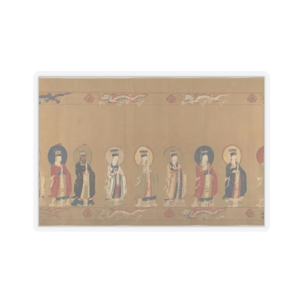 Unidentified artist - Canonization scroll of Li Zhong - colophon dated 1641 v8 - STICKER Vinyl Kiss-Cut Decal