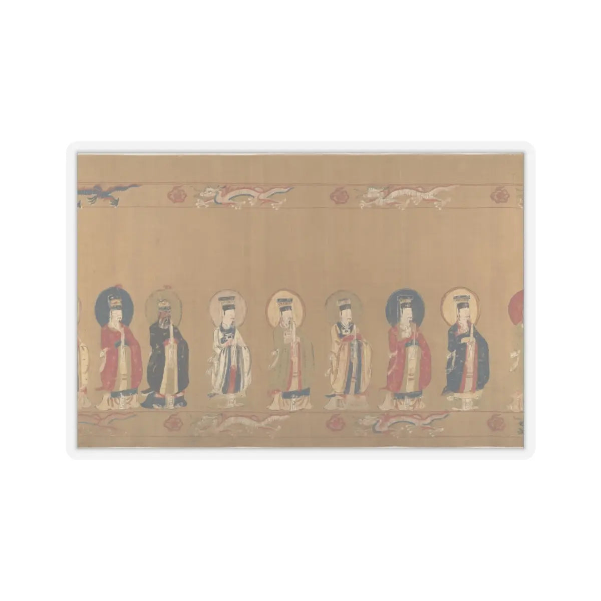 Unidentified artist - Canonization scroll of Li Zhong - colophon dated 1641 v8 - STICKER Vinyl Kiss-Cut Decal