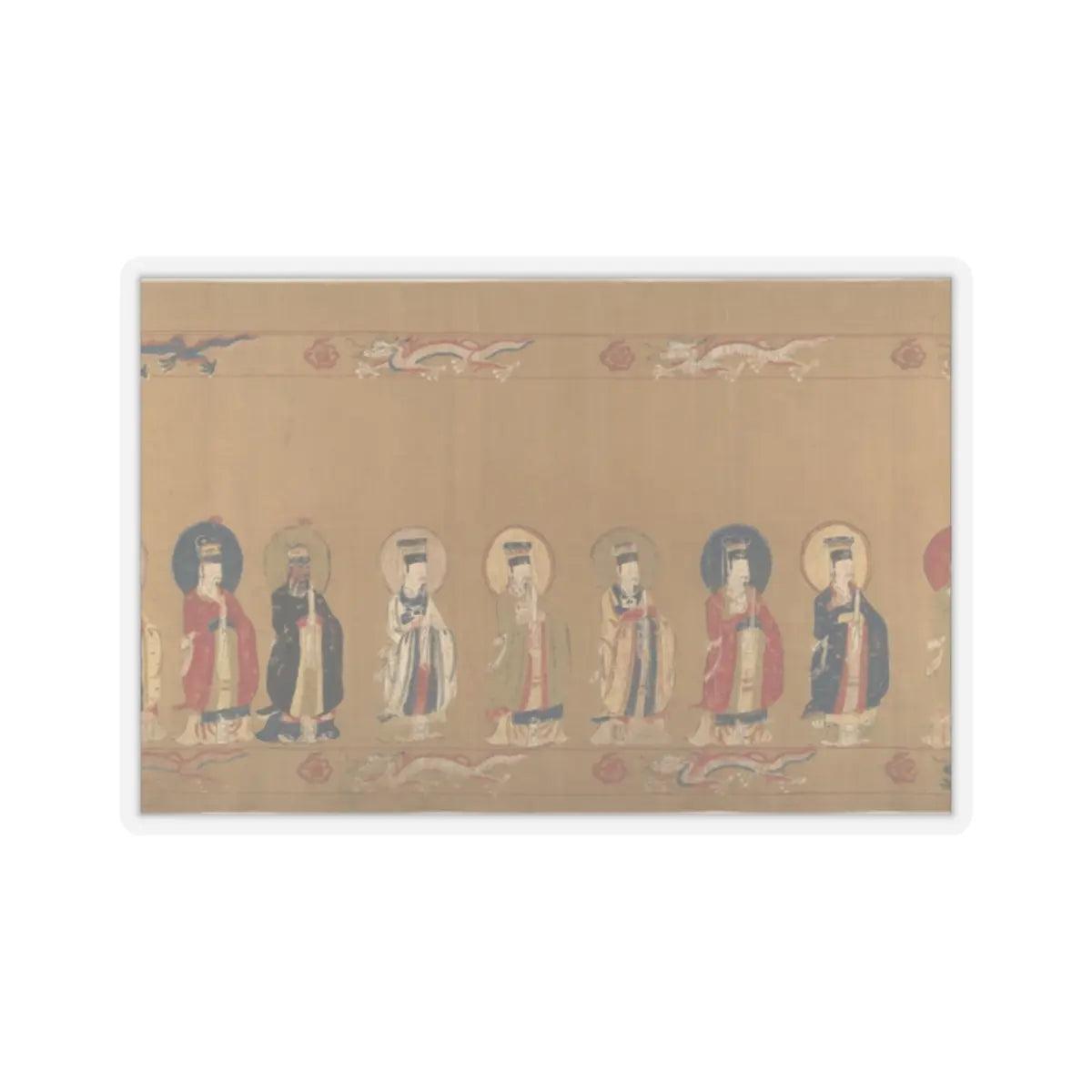 Unidentified artist - Canonization scroll of Li Zhong - colophon dated 1641 v8 - STICKER Vinyl Kiss-Cut Decal