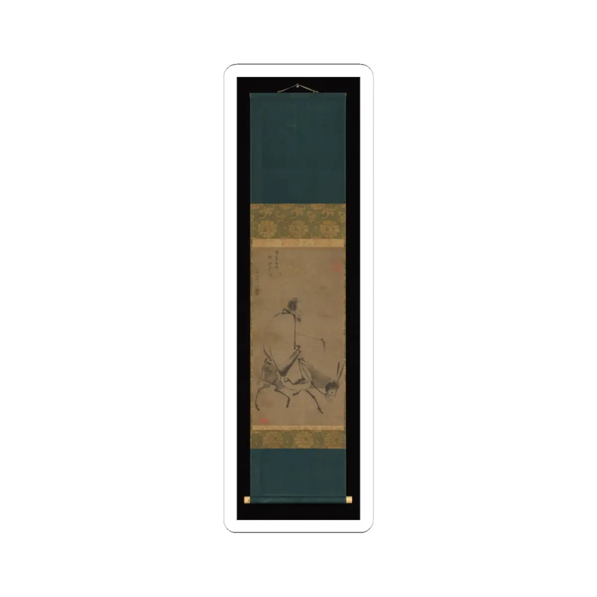 Unidentified artist - Chan master riding a mule - before 1249 v2 - STICKER Vinyl Kiss-Cut Decal