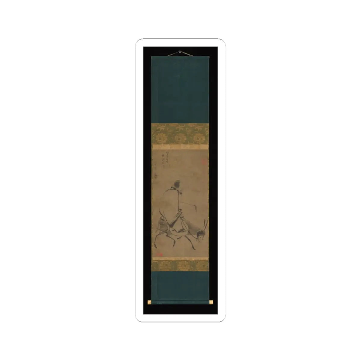 Unidentified artist - Chan master riding a mule - before 1249 v2 - STICKER Vinyl Kiss-Cut Decal