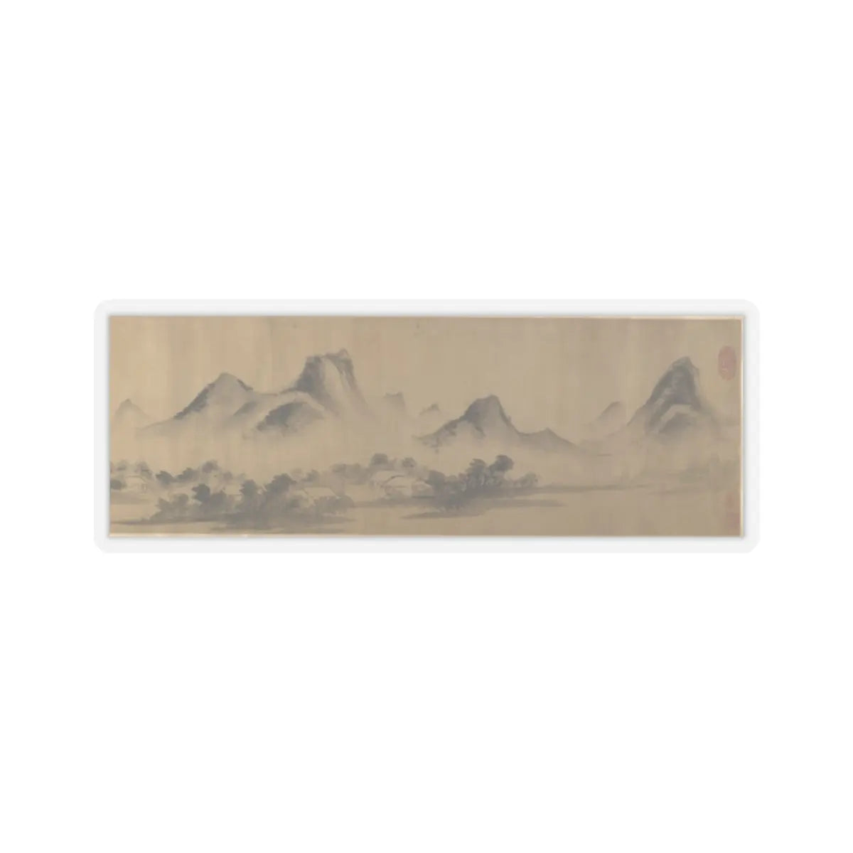 Unidentified artist - Cloudy Mountain in the Style of Mi Fu (1052–1107) - unknown v1 - STICKER Vinyl Kiss-Cut Decal