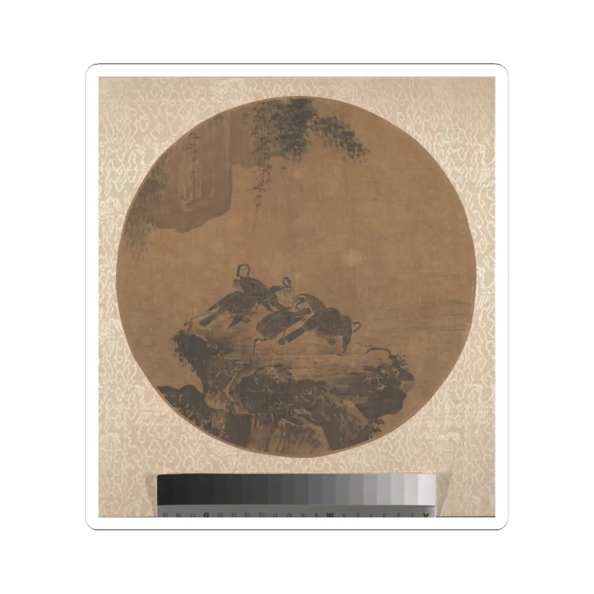 Unidentified artist - Cormorants on Rock - unknown - STICKER Vinyl Kiss-Cut Decal