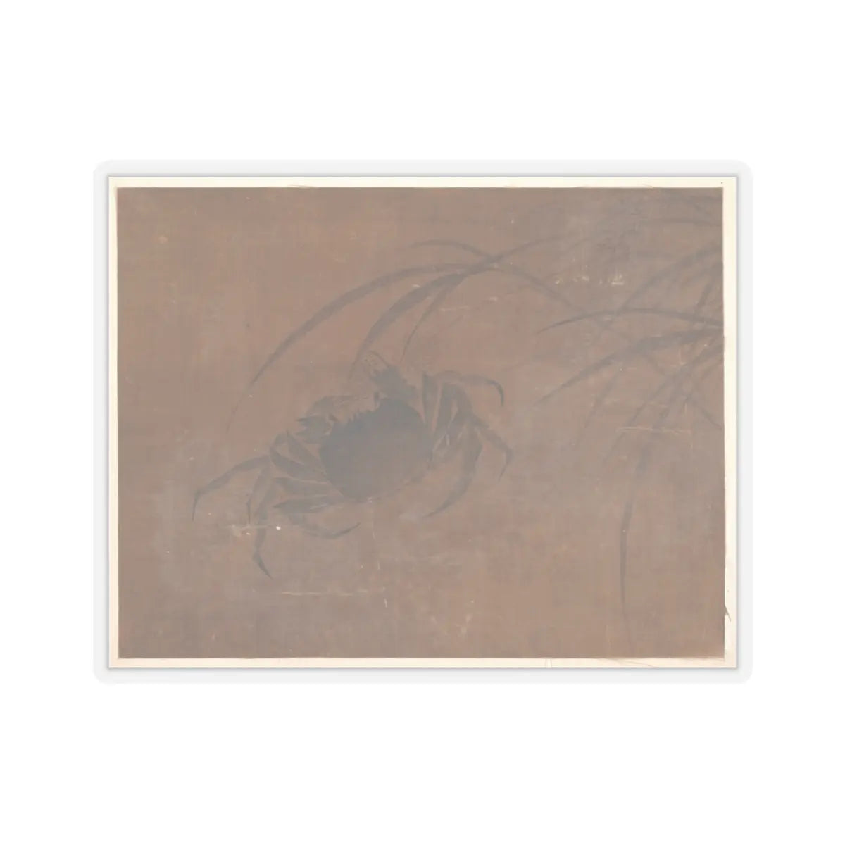 Unidentified artist - Crabs and Reeds - unknown - STICKER Vinyl Kiss-Cut Decal