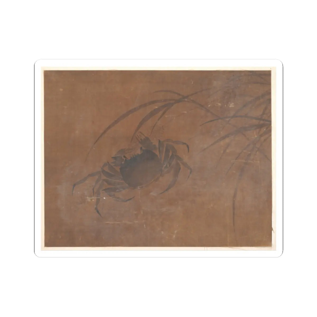 Unidentified artist - Crabs and Reeds - unknown - STICKER Vinyl Kiss-Cut Decal