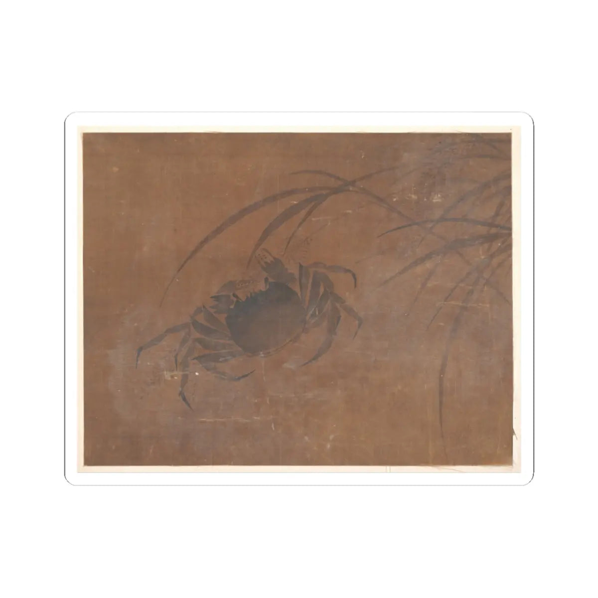 Unidentified artist - Crabs and Reeds - unknown - STICKER Vinyl Kiss-Cut Decal