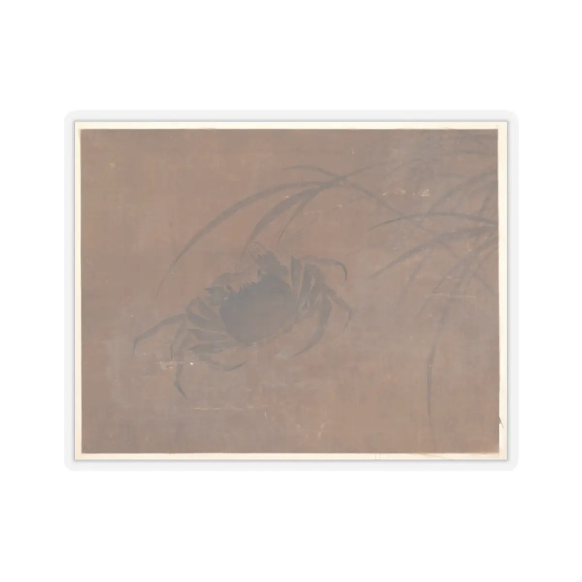 Unidentified artist - Crabs and Reeds - unknown - STICKER Vinyl Kiss-Cut Decal