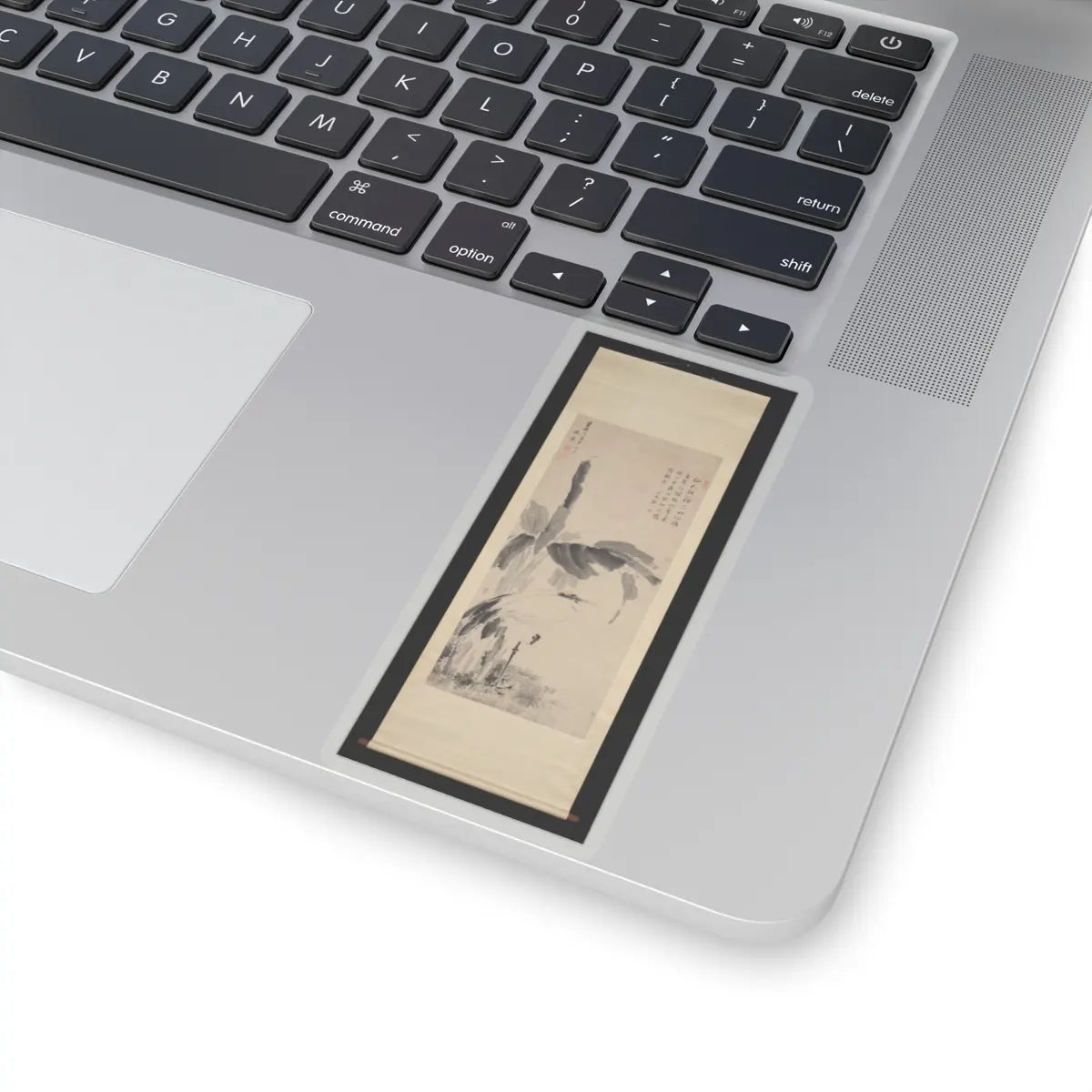 Unidentified artist - Crane Beneath a Banana Tree - dated 1638 v2 - STICKER Vinyl Kiss-Cut Decal