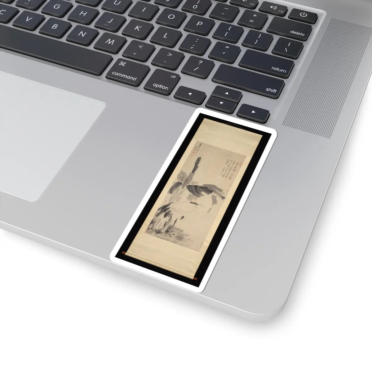 Unidentified artist - Crane Beneath a Banana Tree - dated 1638 v2 - STICKER Vinyl Kiss-Cut Decal