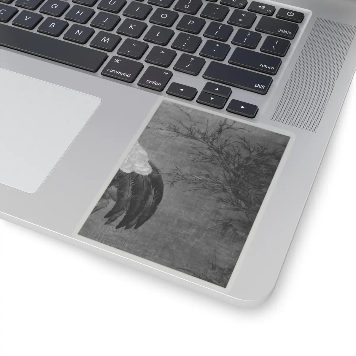 Unidentified artist - Crane in a bamboo grove - 14th–early 15th century v3 - STICKER Vinyl Kiss-Cut Decal