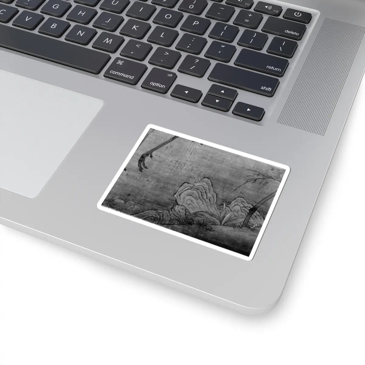 Unidentified artist - Crane in a bamboo grove - 14th–early 15th century v4 - STICKER Vinyl Kiss-Cut Decal