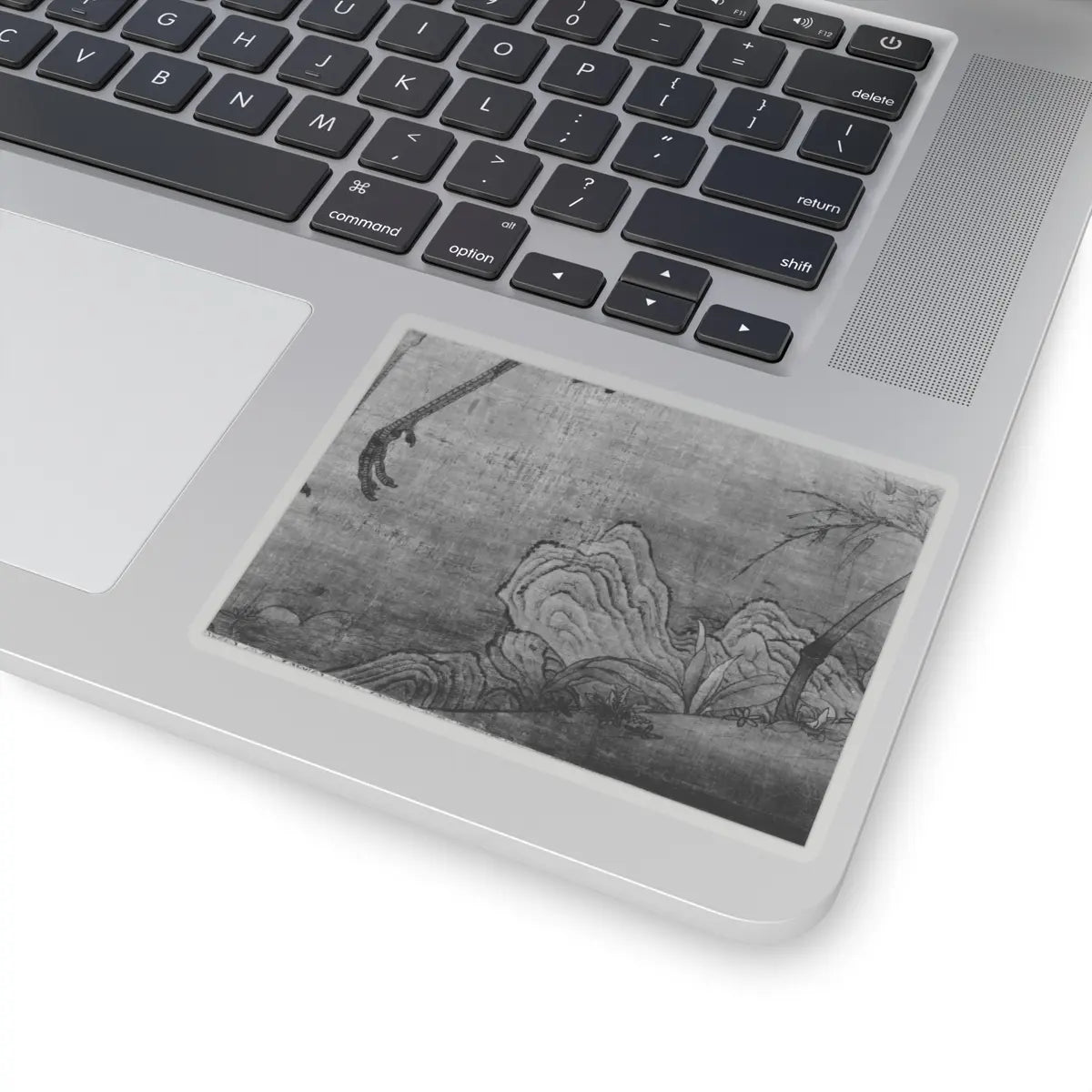 Unidentified artist - Crane in a bamboo grove - 14th–early 15th century v4 - STICKER Vinyl Kiss-Cut Decal