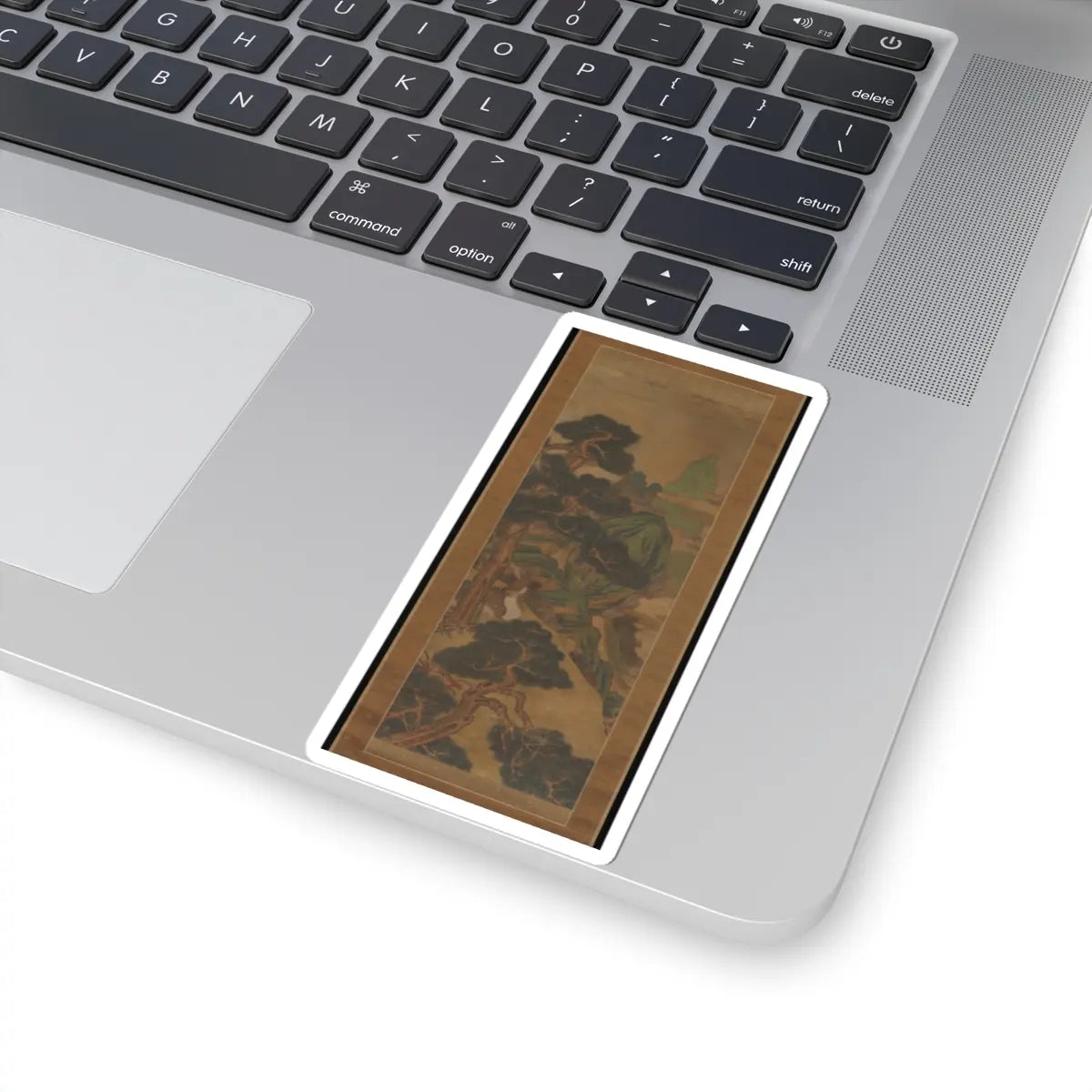 Unidentified artist - Deer amid Pine Trees - 19th century v2 - STICKER Vinyl Kiss-Cut Decal