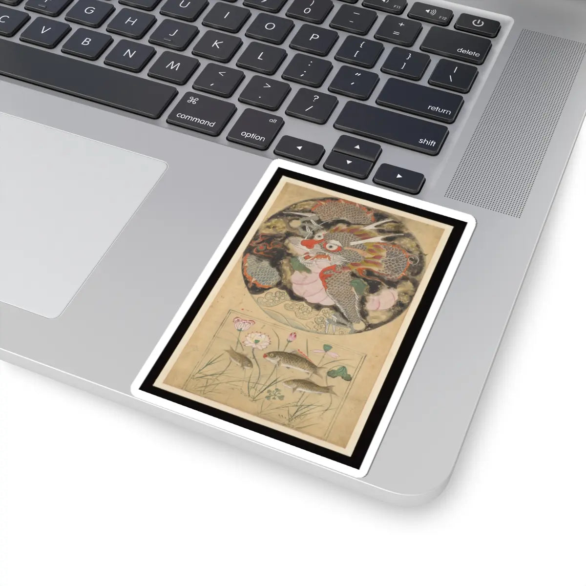 Unidentified artist - Dragon and carp - late 19th century - STICKER Vinyl Kiss-Cut Decal