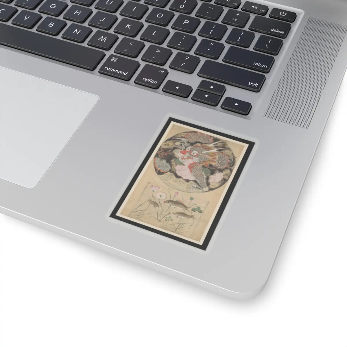 Unidentified artist - Dragon and carp - late 19th century - STICKER Vinyl Kiss-Cut Decal