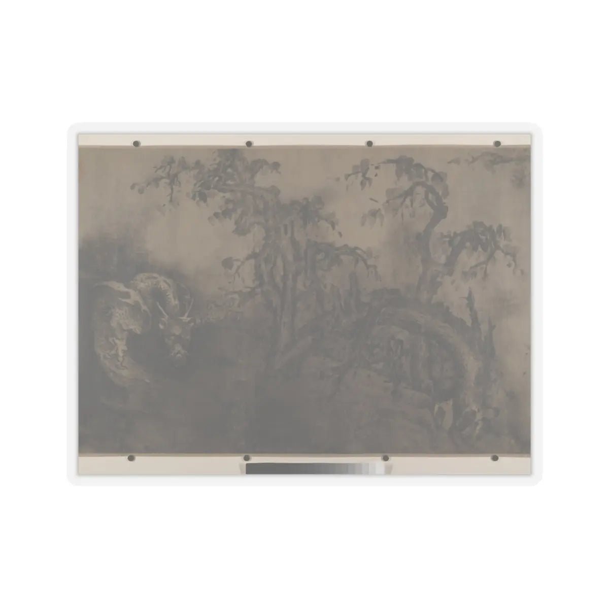 Unidentified artist - Dragon and Landscape - 14th century; plus later v1 - STICKER Vinyl Kiss-Cut Decal