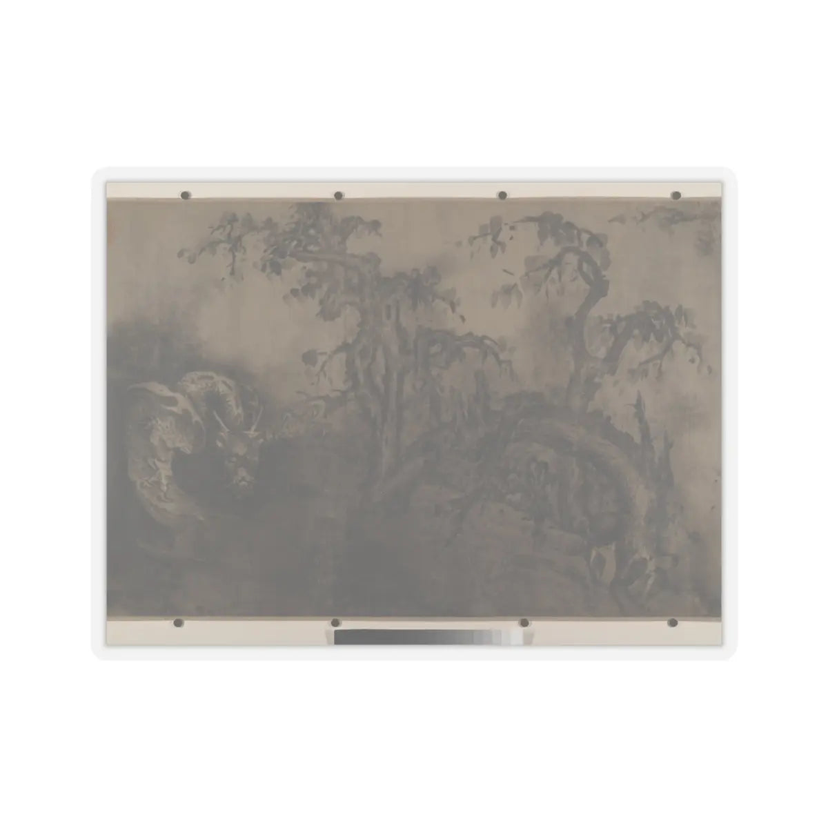 Unidentified artist - Dragon and Landscape - 14th century; plus later v1 - STICKER Vinyl Kiss-Cut Decal
