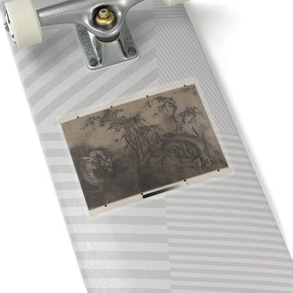 Unidentified artist - Dragon and Landscape - 14th century; plus later v1 - STICKER Vinyl Kiss-Cut Decal