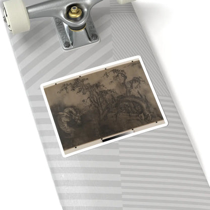 Unidentified artist - Dragon and Landscape - 14th century; plus later v1 - STICKER Vinyl Kiss-Cut Decal