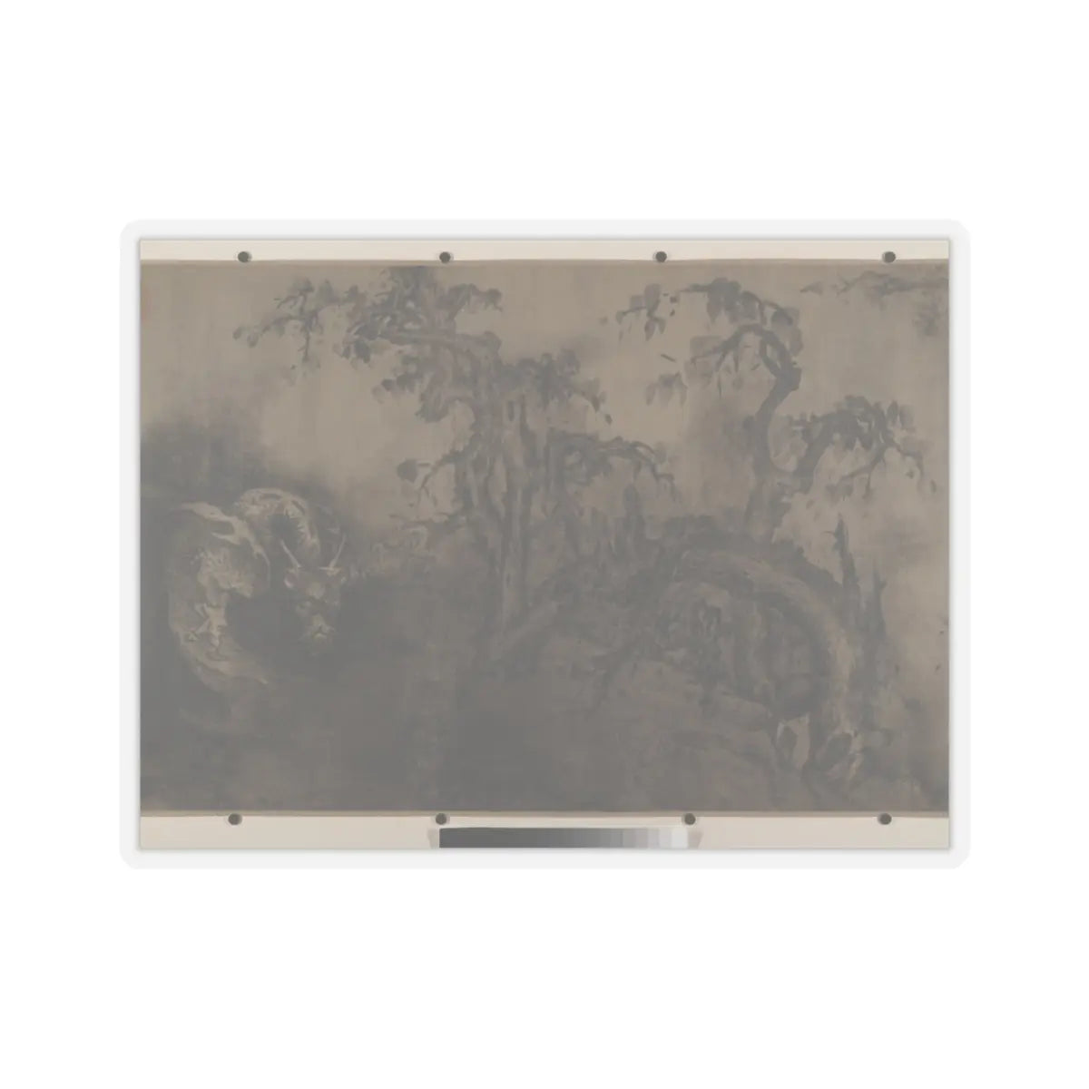 Unidentified artist - Dragon and Landscape - 14th century; plus later v1 - STICKER Vinyl Kiss-Cut Decal