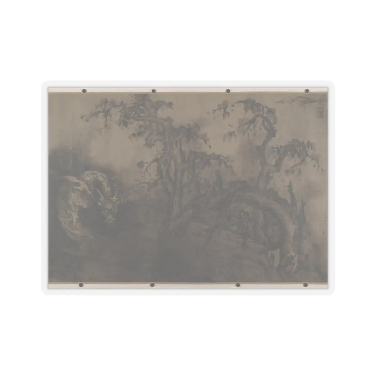 Unidentified artist - Dragon and Landscape - 14th century; plus later v8 - STICKER Vinyl Kiss-Cut Decal