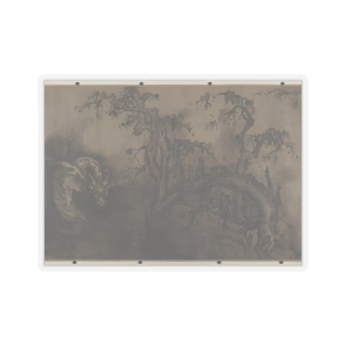 Unidentified artist - Dragon and Landscape - 14th century; plus later v8 - STICKER Vinyl Kiss-Cut Decal