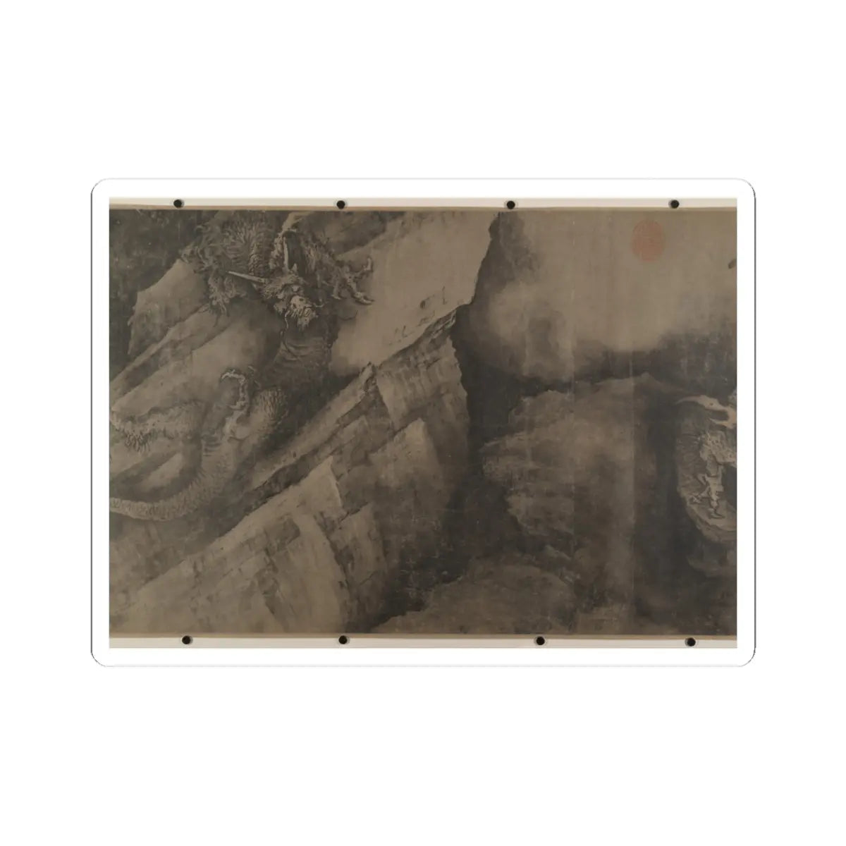 Unidentified artist - Dragon and Landscape - 14th century; plus later v9 - STICKER Vinyl Kiss-Cut Decal