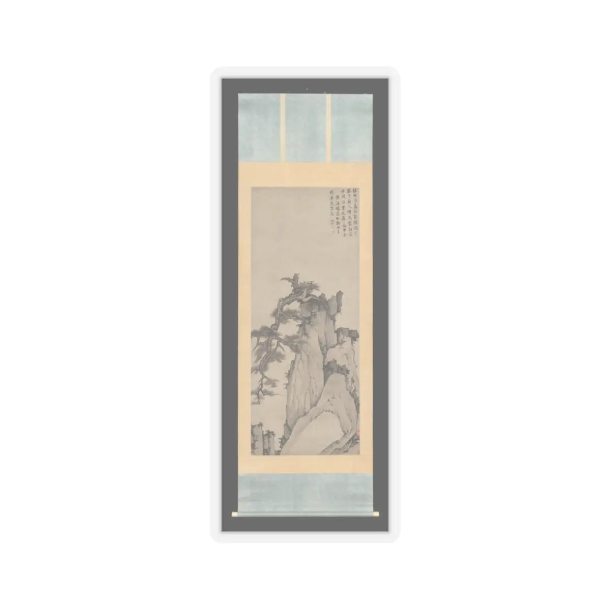 Unidentified artist - Dragon Pine on Mount Huang - ca. 1660 v2 - STICKER Vinyl Kiss-Cut Decal