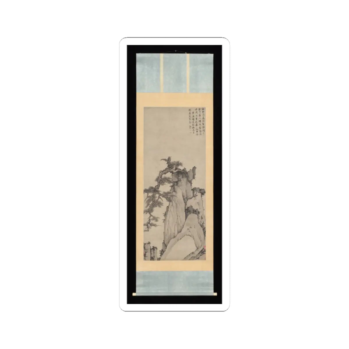 Unidentified artist - Dragon Pine on Mount Huang - ca. 1660 v2 - STICKER Vinyl Kiss-Cut Decal