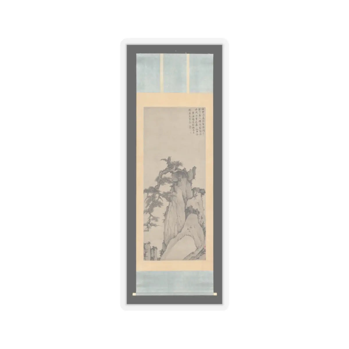 Unidentified artist - Dragon Pine on Mount Huang - ca. 1660 v2 - STICKER Vinyl Kiss-Cut Decal