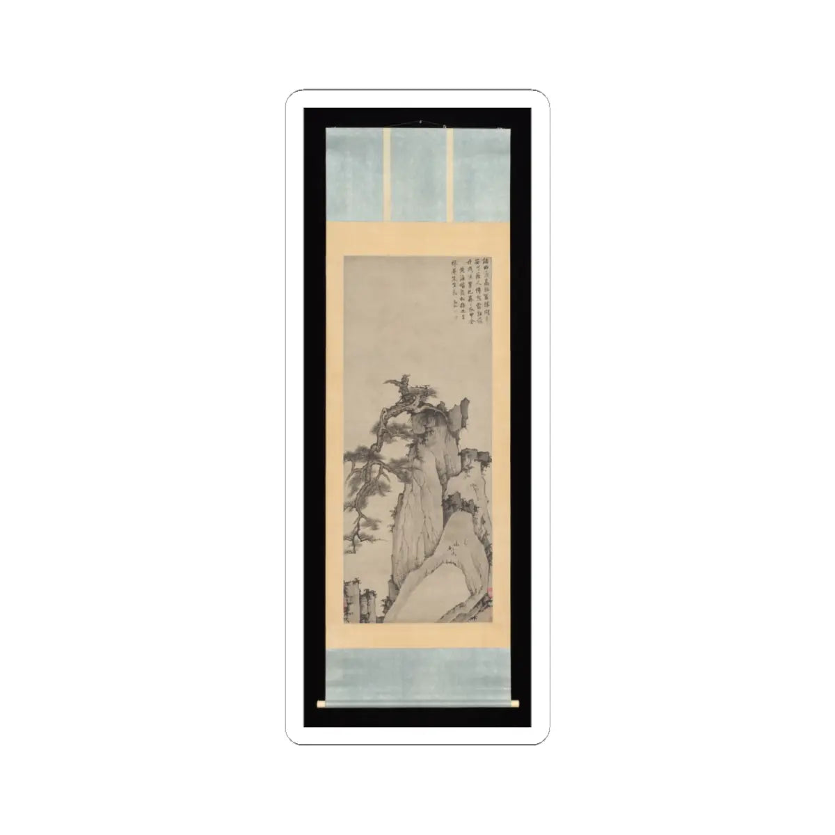 Unidentified artist - Dragon Pine on Mount Huang - ca. 1660 v2 - STICKER Vinyl Kiss-Cut Decal