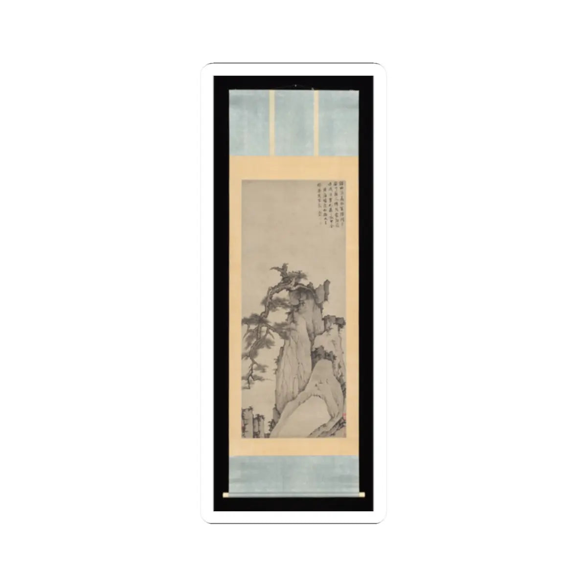 Unidentified artist - Dragon Pine on Mount Huang - ca. 1660 v2 - STICKER Vinyl Kiss-Cut Decal