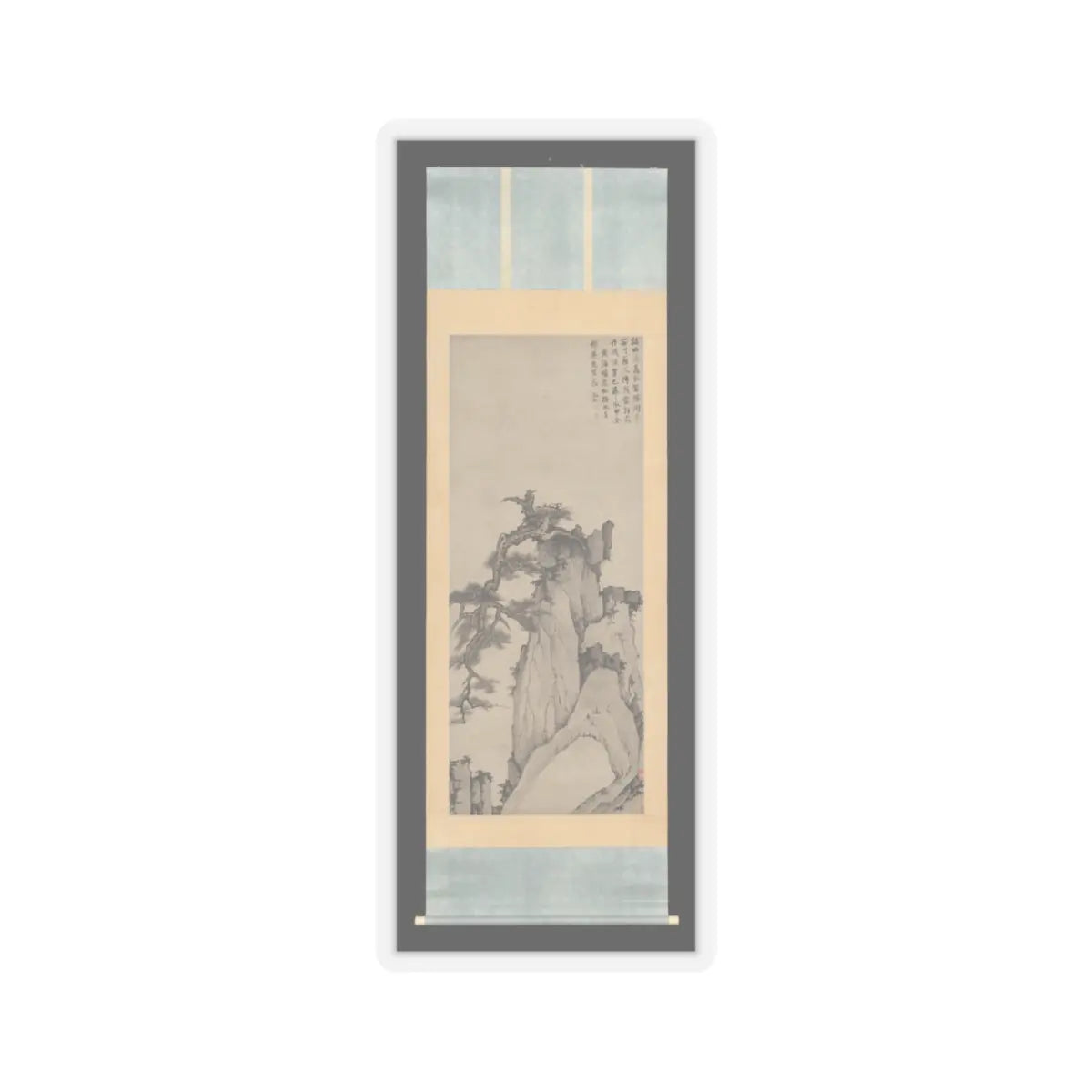 Unidentified artist - Dragon Pine on Mount Huang - ca. 1660 v2 - STICKER Vinyl Kiss-Cut Decal