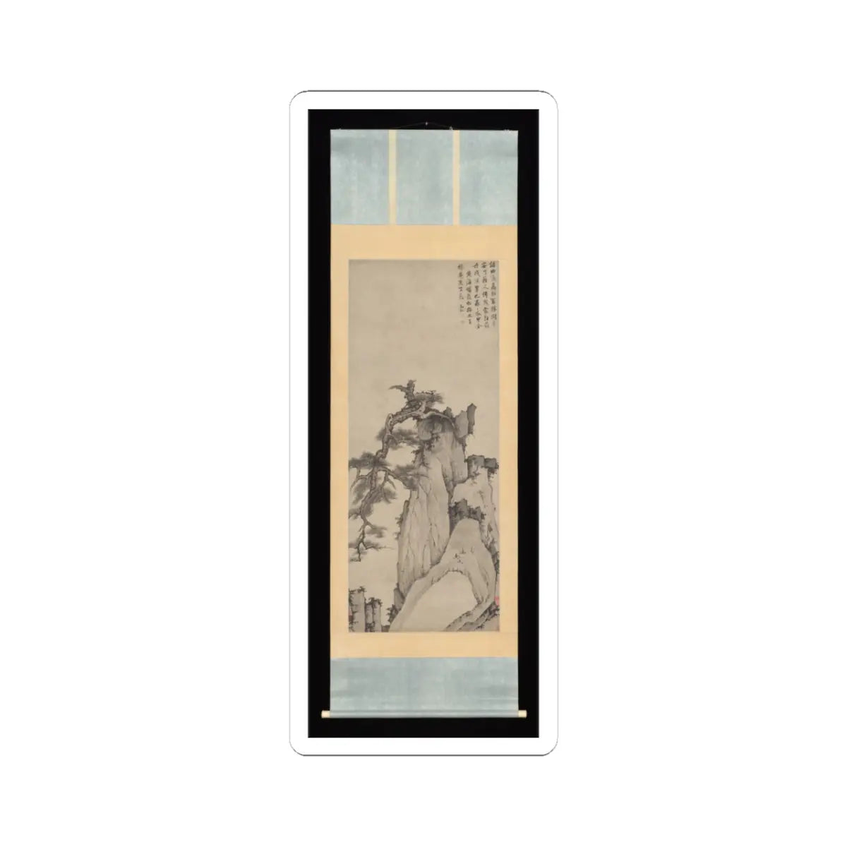 Unidentified artist - Dragon Pine on Mount Huang - ca. 1660 v2 - STICKER Vinyl Kiss-Cut Decal