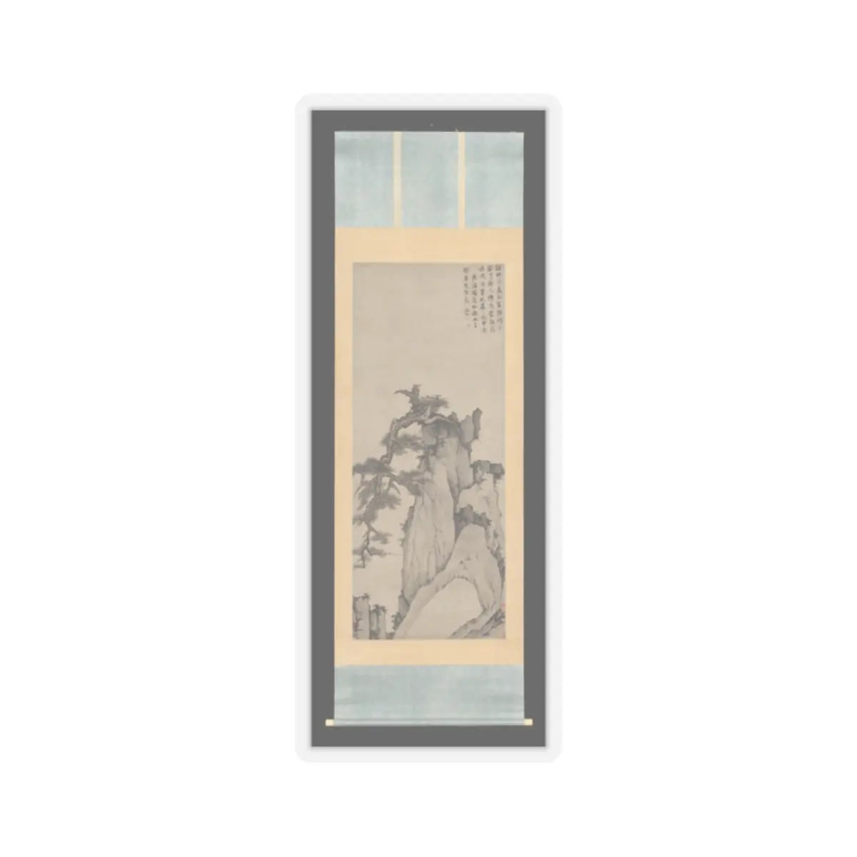 Unidentified artist - Dragon Pine on Mount Huang - ca. 1660 v2 - STICKER Vinyl Kiss-Cut Decal