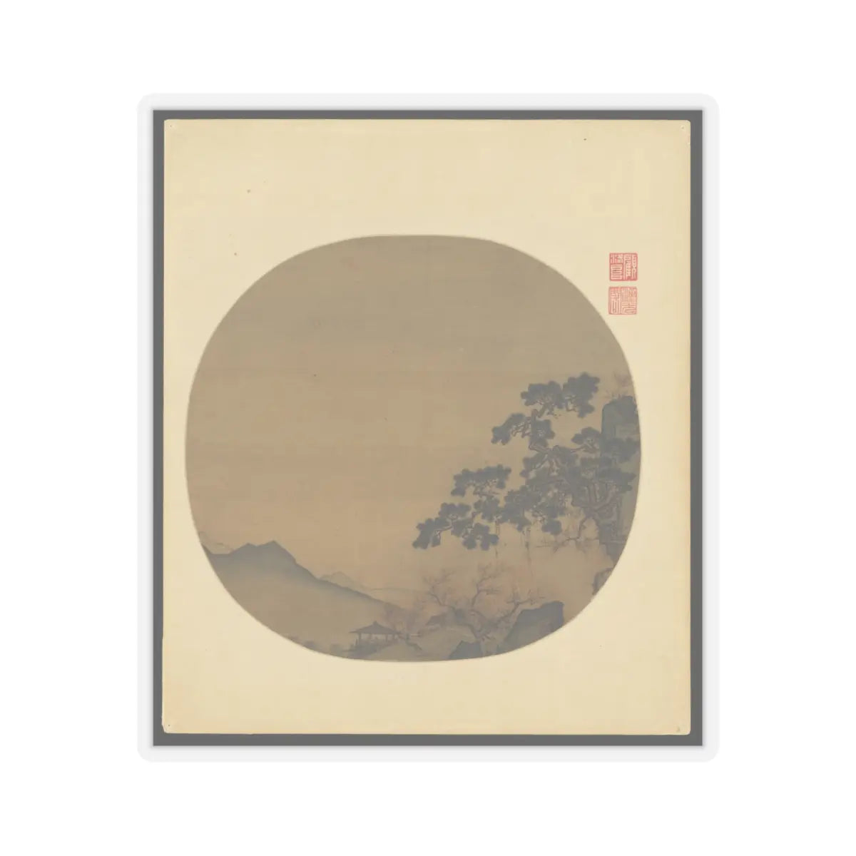 Unidentified artist - Early spring landscape - mid-13th century v1 - STICKER Vinyl Kiss-Cut Decal