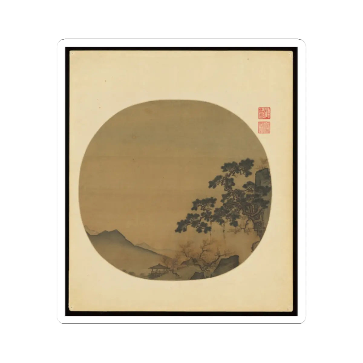 Unidentified artist - Early spring landscape - mid-13th century v1 - STICKER Vinyl Kiss-Cut Decal