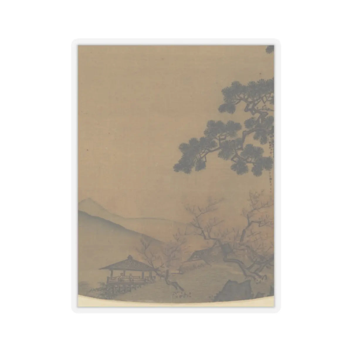 Unidentified artist - Early spring landscape - mid-13th century v2 - STICKER Vinyl Kiss-Cut Decal