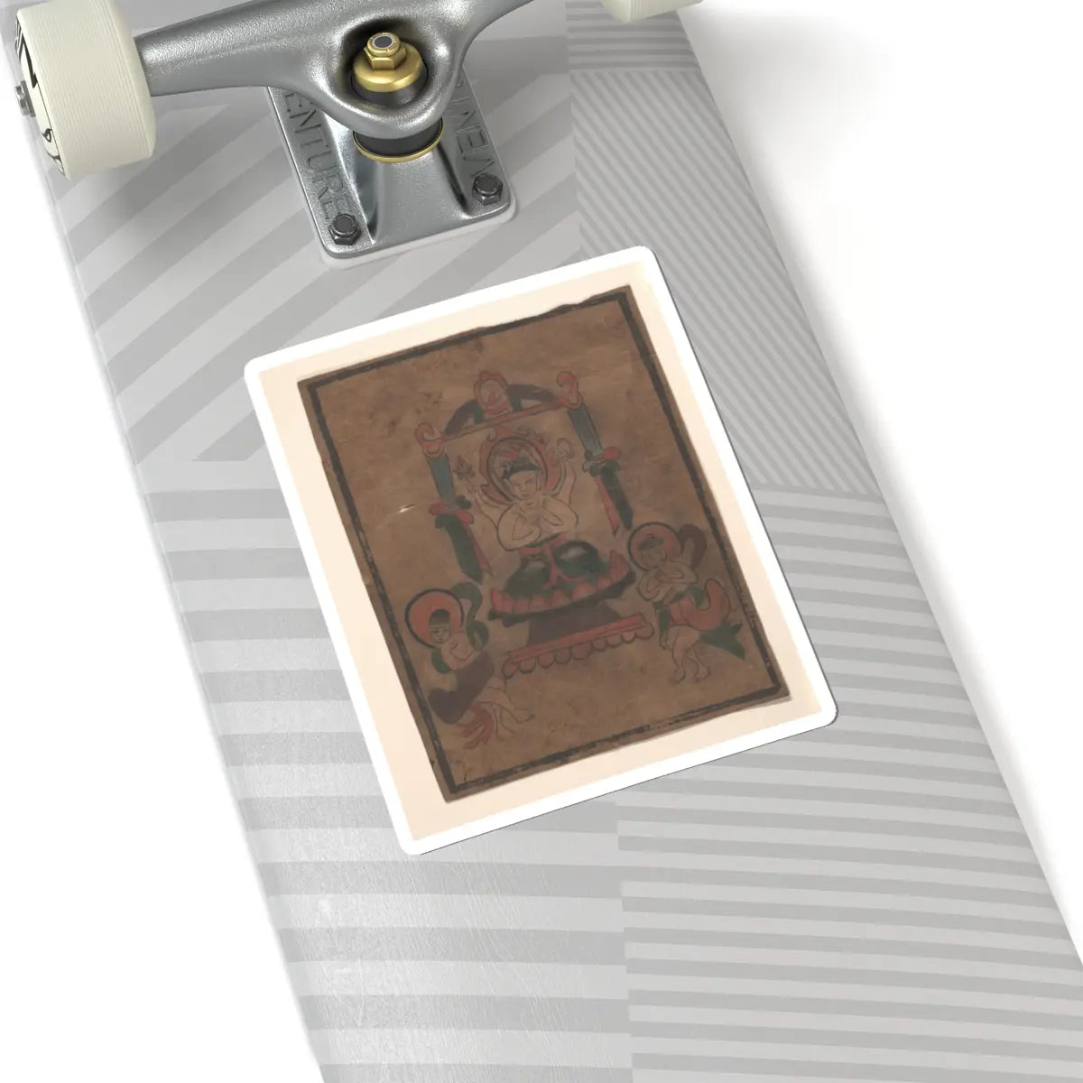 Unidentified artist - Eight Buddhist Paintings - unknown v3 - STICKER Vinyl Kiss-Cut Decal
