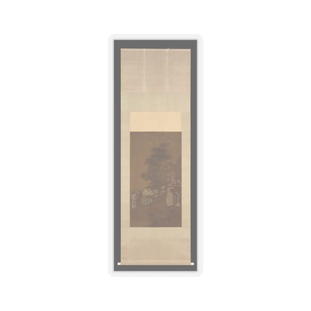 Unidentified artist - Elegant gathering in a garden - 15th–16th century v2 - STICKER Vinyl Kiss-Cut Decal