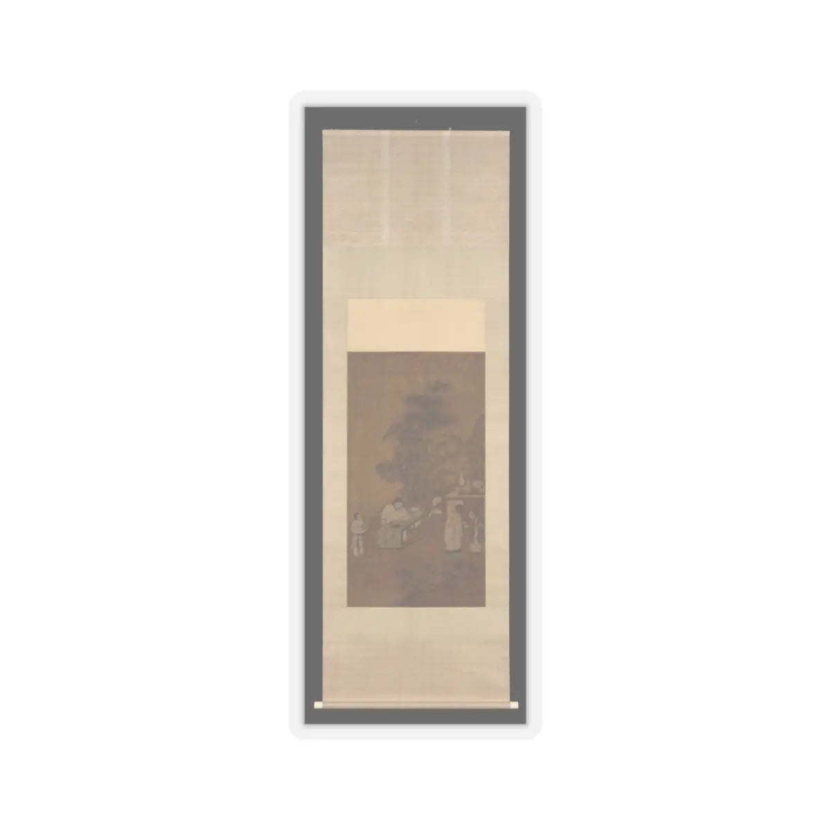 Unidentified artist - Elegant gathering in a garden - 15th–16th century v2 - STICKER Vinyl Kiss-Cut Decal