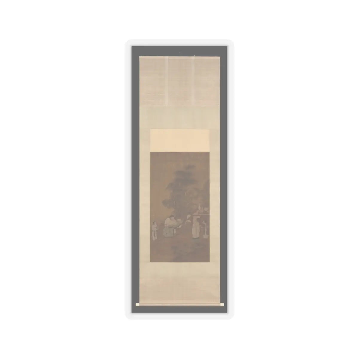Unidentified artist - Elegant gathering in a garden - 15th–16th century v2 - STICKER Vinyl Kiss-Cut Decal
