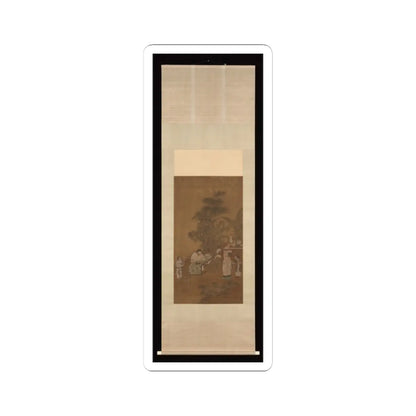 Unidentified artist - Elegant gathering in a garden - 15th–16th century v2 - STICKER Vinyl Kiss-Cut Decal