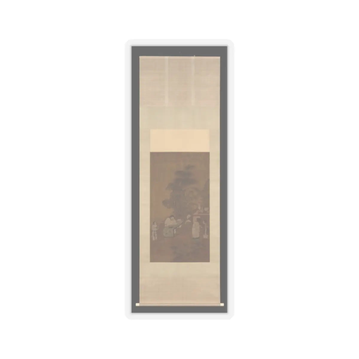 Unidentified artist - Elegant gathering in a garden - 15th–16th century v2 - STICKER Vinyl Kiss-Cut Decal