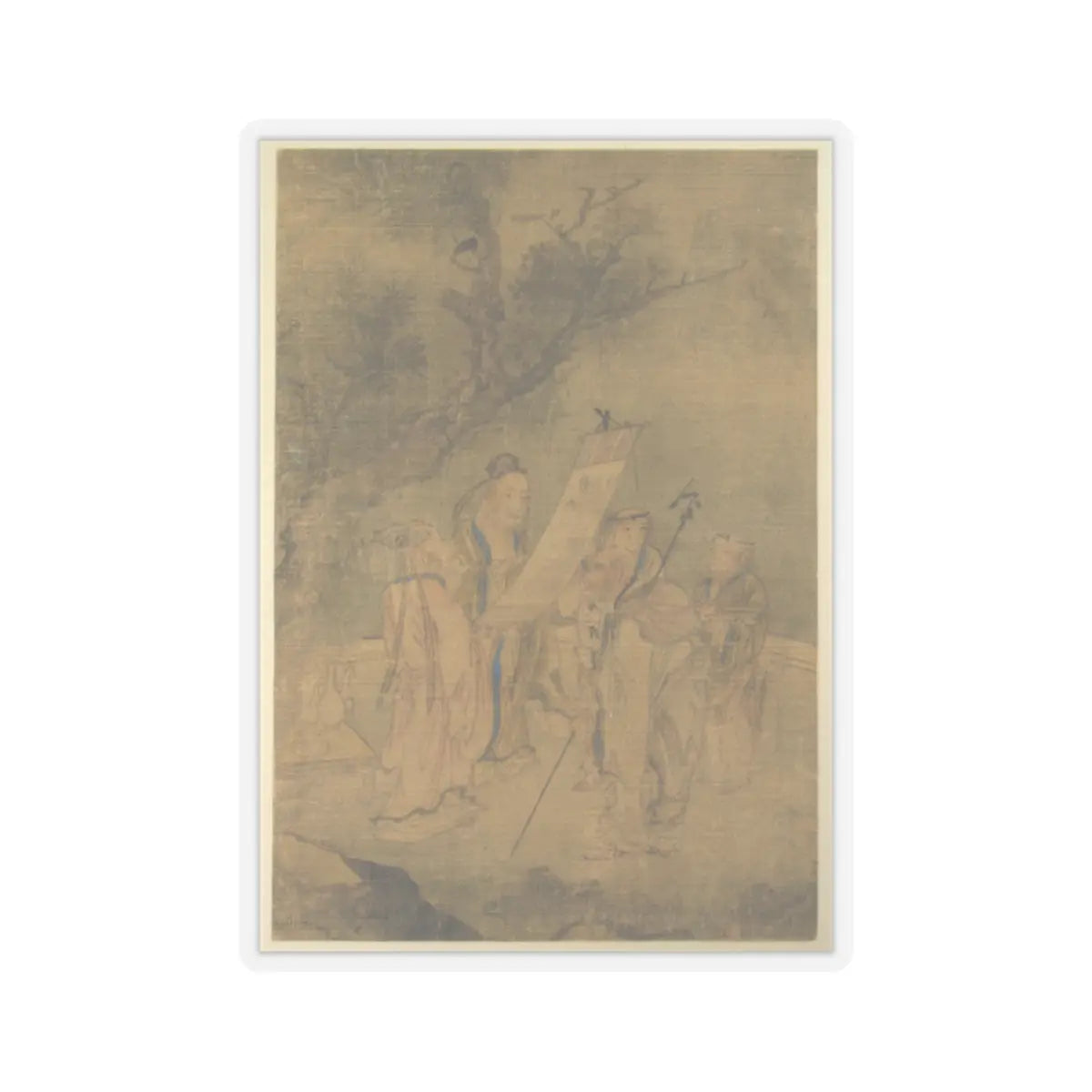 Unidentified artist - Examining the Hanging Picture - ca. 1650 - STICKER Vinyl Kiss-Cut Decal