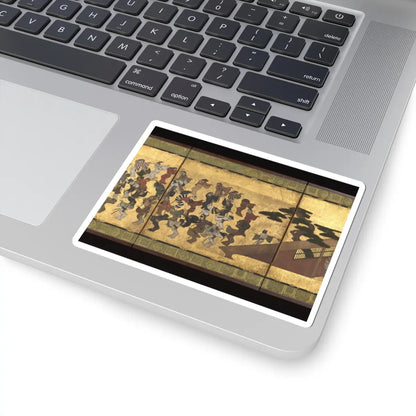 Unidentified artist - Festive Dancing at a Samurai Residence (Fūryū odori zu byōbu) - ca. 1660 v3 - STICKER Vinyl Kiss-Cut Decal