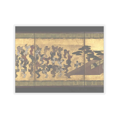 Unidentified artist - Festive Dancing at a Samurai Residence (Fūryū odori zu byōbu) - ca. 1660 v3 - STICKER Vinyl Kiss-Cut Decal